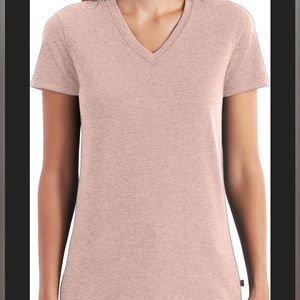 NWOT pink Carhartt women’s V-neck Relaxed Fit Tee
